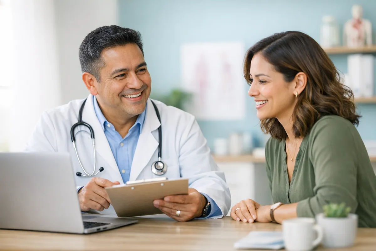 Licensed clinician on a video consult reviewing a treatment plan